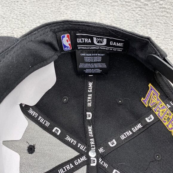LA Lakers Ultra Game Hat Cap Snapback Adult Black Trucker Patch Logo NBA Men's - Picture 8 of 9
